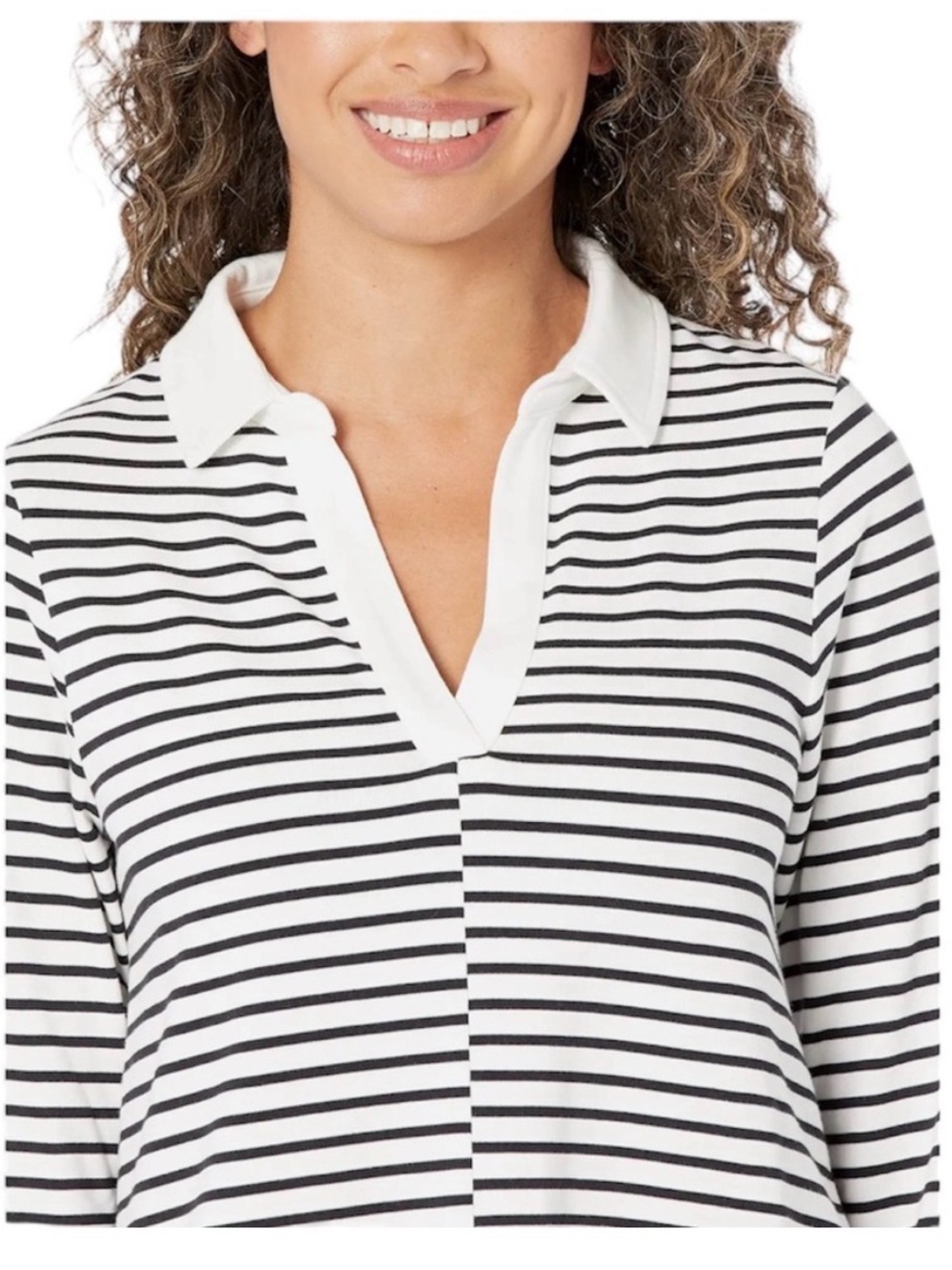 Vineyard Vines Black and White Striped Polo Mini Dress XL - Picture 2 of 3